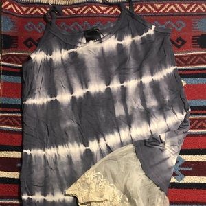 NWOT tie dye dress with lace details